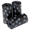 Poepzakjes 3x20 stuks zwart/pootjes